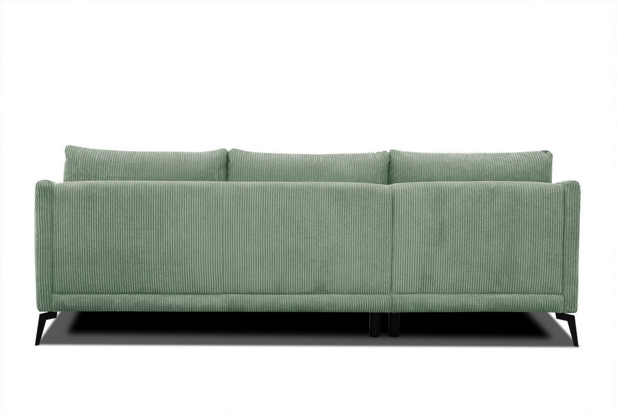 ECKSOFA VILT 4-Sitzer, mintgrün - Schwarz/Mintgrün, Holzwerkstoff/Textil (156/255cm) - Courtois Laville
