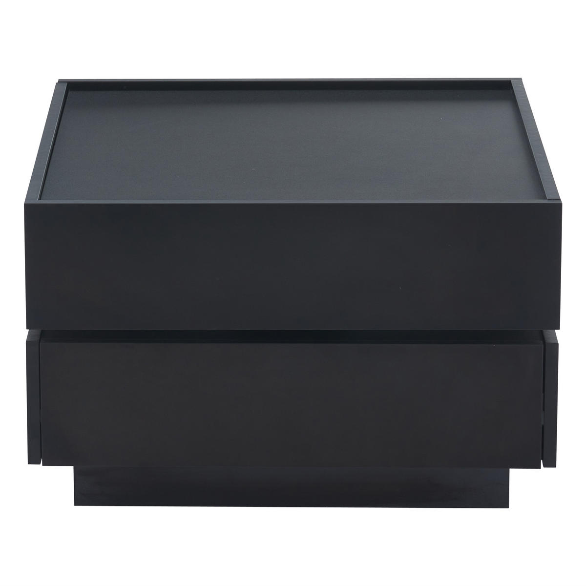 COUCHTISCH DE-051 Drehbar Schwarz - Schwarz, Holzwerkstoff (60/60/38cm) - ComfortXL