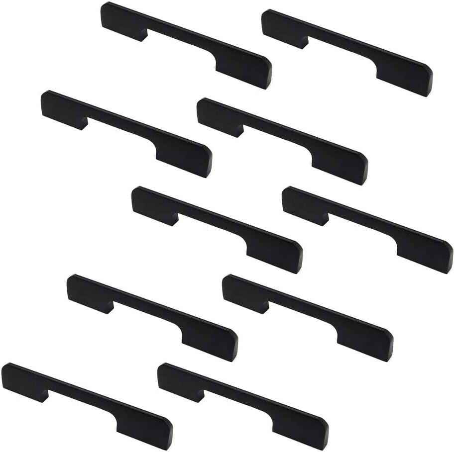 MÖBELGRIFF Schwarz Matt 10er-Set 140 mm Zinklegierung - Multicolor, Textil (1.2/2/14cm)