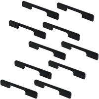 MÖBELGRIFF Schwarz Matt 10er-Set 140 mm Zinklegierung - Multicolor, Textil (1.2/2/14cm)