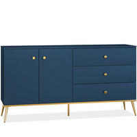 KOMBIKOMMODE ARICIA viel Stauraum, Marineblau - Blau, Holz (160/85/40cm) - KONSIMO®