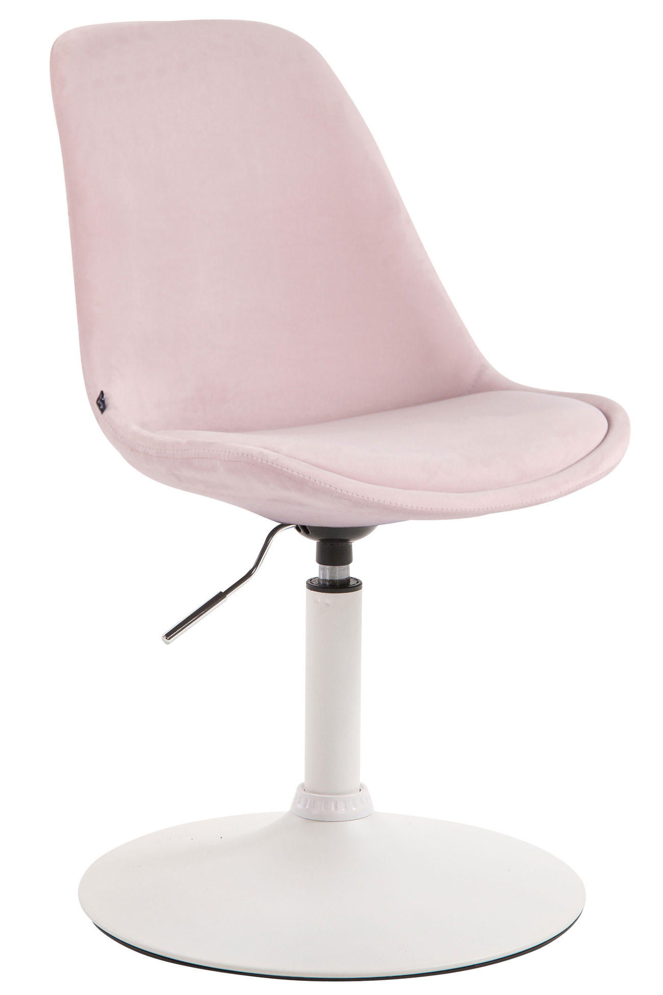 ESSZIMMERSTUHL Samt pink - Pink/Weiß, Textil/Metall (48/76/57cm) - CLP