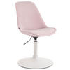 ESSZIMMERSTUHL Samt pink - Pink/Weiß, Textil/Metall (48/76/57cm) - CLP