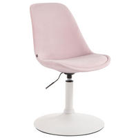 ESSZIMMERSTUHL Samt pink - Pink/Weiß, Textil/Metall (48/76/57cm) - CLP