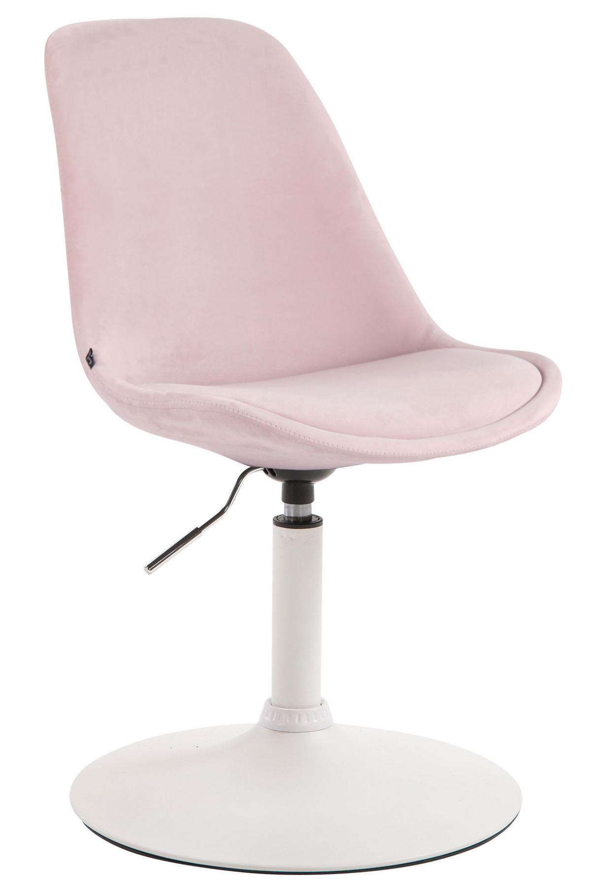 ESSZIMMERSTUHL Samt pink - Pink/Weiß, Textil/Metall (48/76/57cm) - CLP