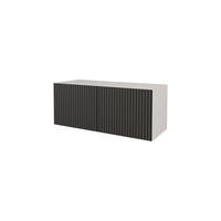 LOWBOARD NOA-2-W 100x40x41 cm - Weiß / Schwarz - Schwarz, Holzwerkstoff (100/40/41cm) - ALTDECOR