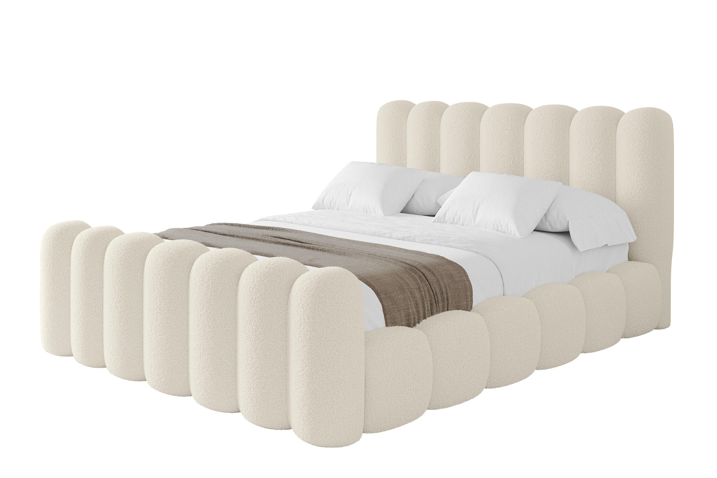 Altdecor Polsterbett Taupe 120x200 cm