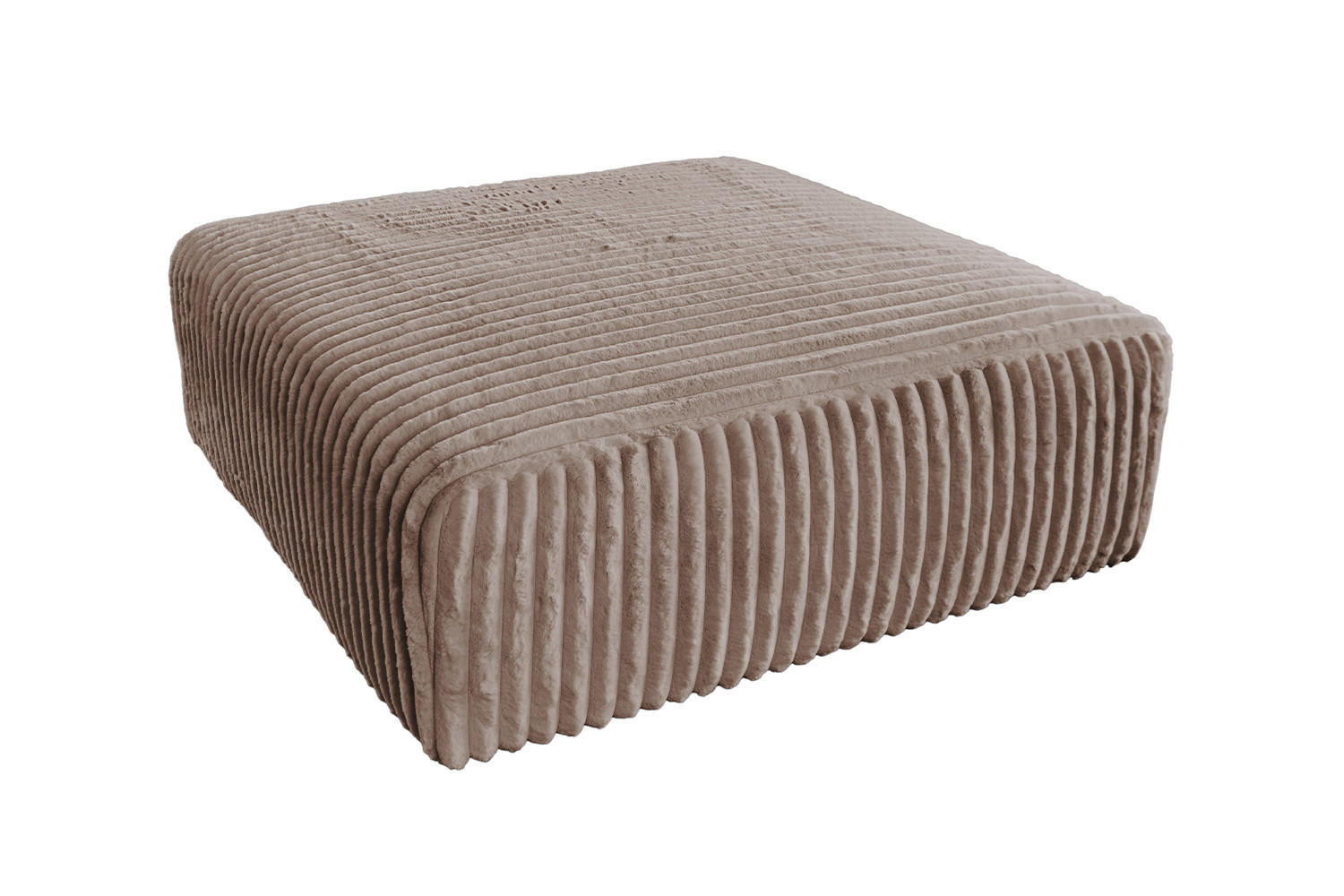 SITZELEMENT MODULSOFA WIOLO SOFT Taupe Cord - Taupe/Schwarz, Kunststoff/Textil (111/43/111cm) - KAWOLA