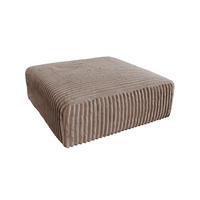 SITZELEMENT MODULSOFA WIOLO SOFT Taupe Cord - Taupe/Schwarz, Kunststoff/Textil (111/43/111cm) - KAWOLA