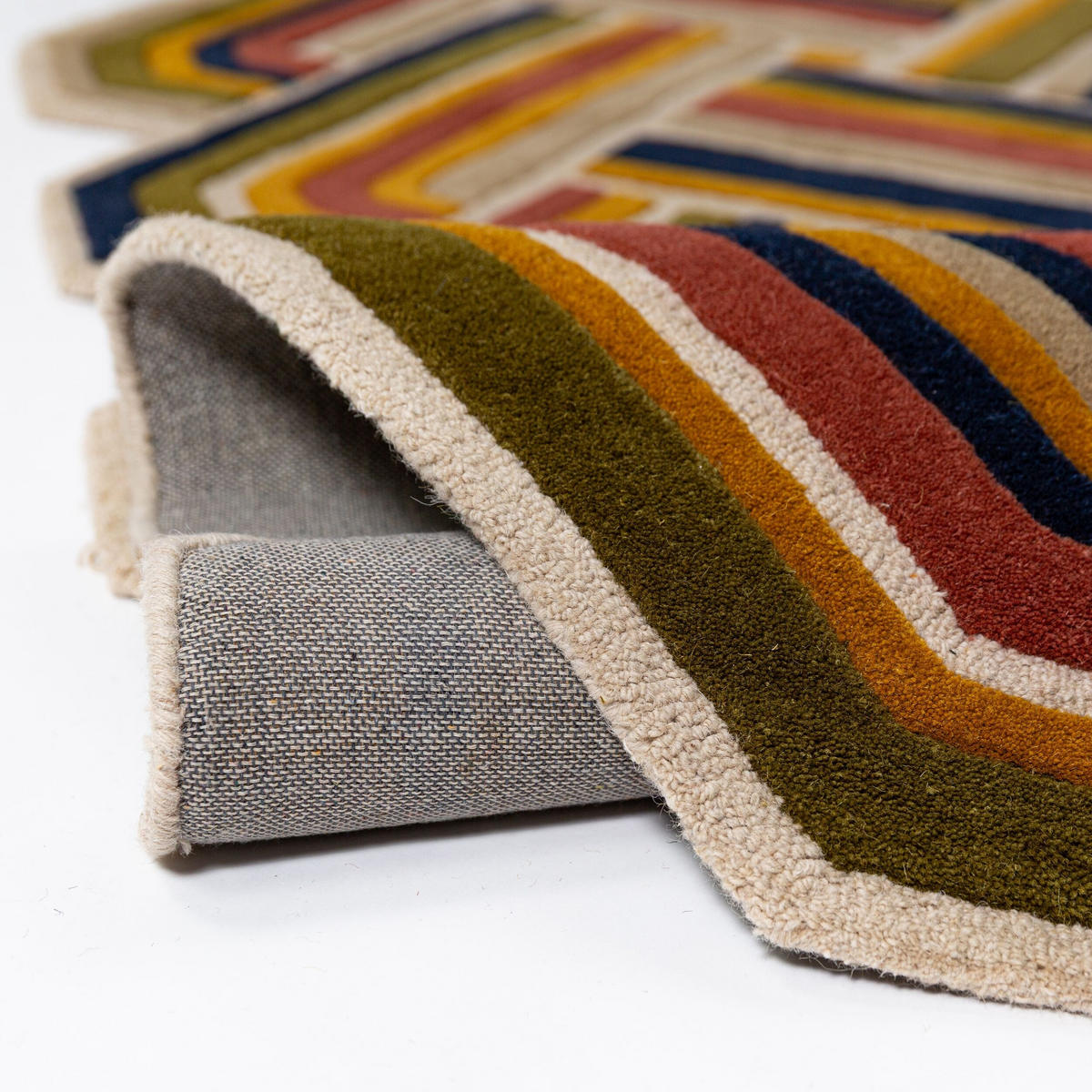 TEPPICH aus Wolle SOAR in Terrakotta, geometrisch, 200 x 300 cm - Rot, Textil (300/200cm) - KADIMA DESIGN