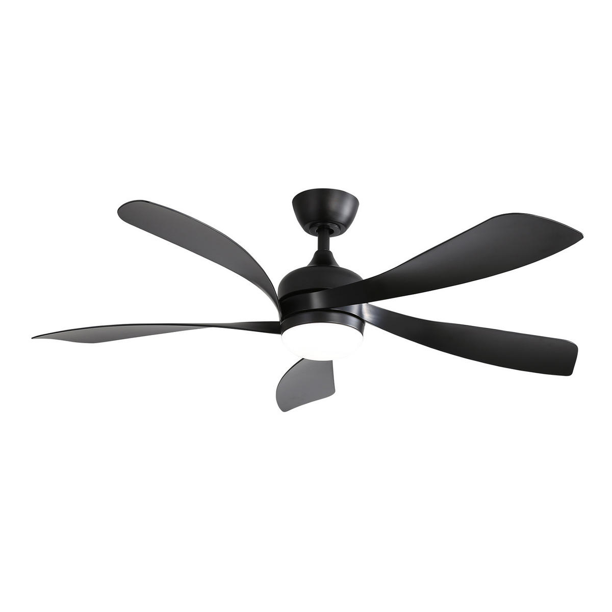 DECKENVENTILATOR 52Zoll Smart LED Licht Dimmbar Speicherfunktion DC Motor - Schwarz, Kunststoff (132.08/132.08/26.8cm) - CASIVA