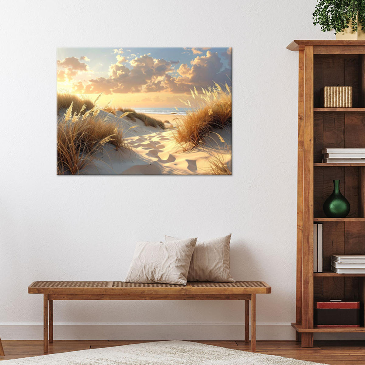 LEINWANDBILD Landschaften 120x80cm - Beige, Textil (120/80cm) - Feeby