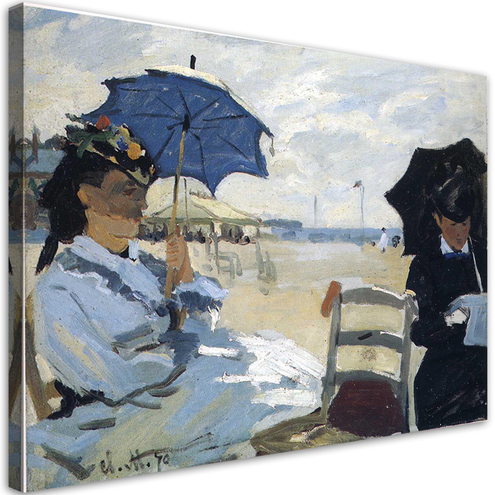 WANDBILD der strand von trouville claude monet - Multicolor, Textil (60/40cm) - Feeby