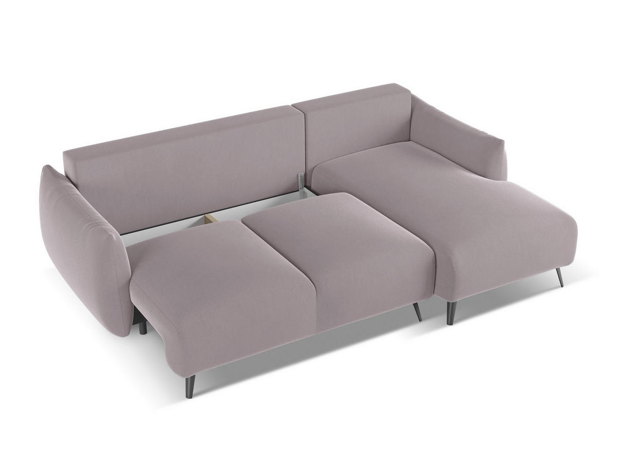 WOHNLANDSCHAFT Samt Stoff Grün - Dunkelgrün/Schwarz, Textil/Metall (317/86/162cm) - Makamii