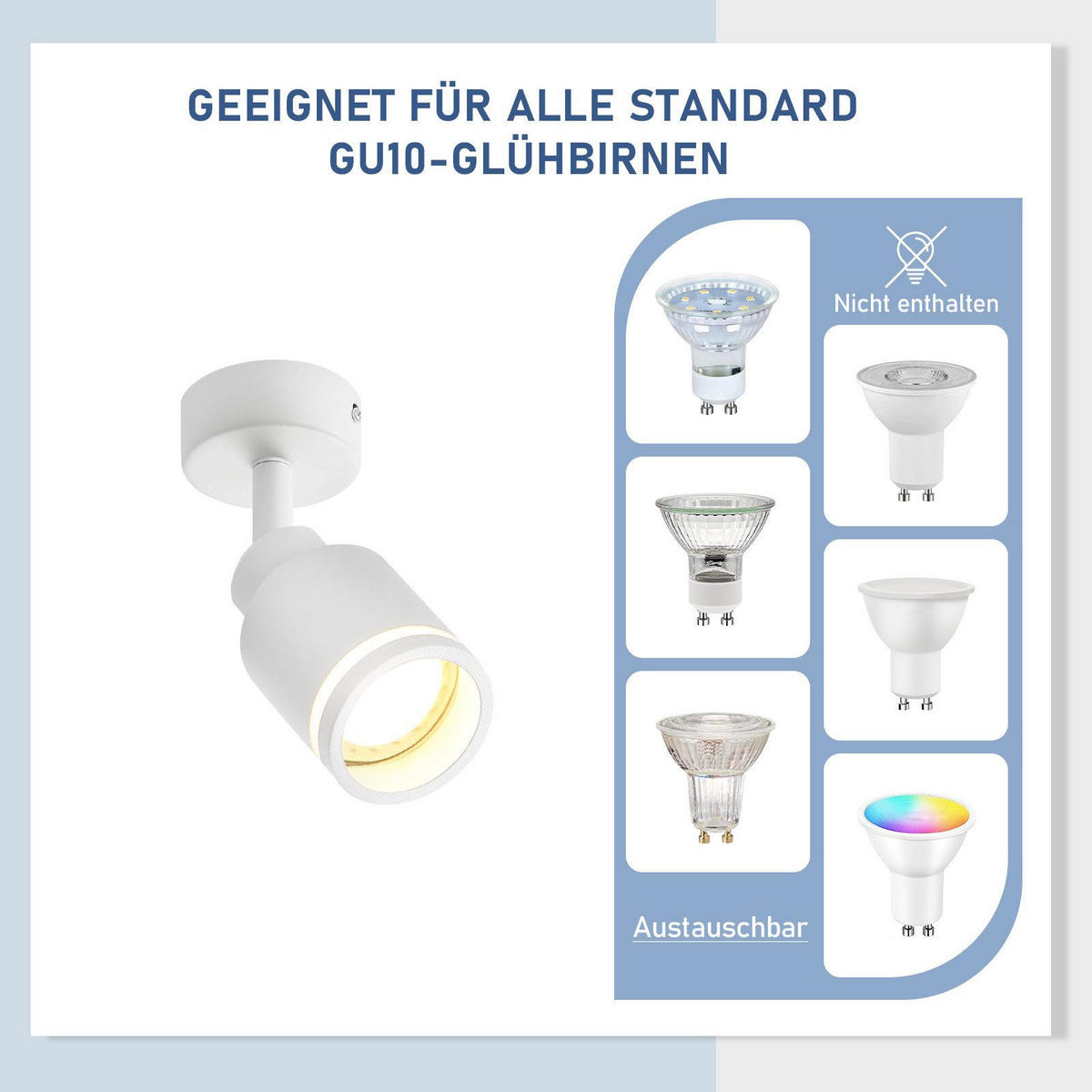 STRAHLER Lauterberg 1-flammig 6/6/15.7 cm - Weiß, Metall (6/6/15.7cm) - Nettlife