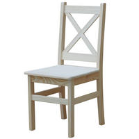 STUHL mit X-Rückenlehne, Roh, 96 x 42 x 42 cm - Naturfarben/Kieferfarben, Holz (42/96/42cm)