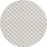 TEPPICH Flachgewebe LANGAU in Creme, mit Schachbrettmuster, Ø 80 cm - Creme, Textil (80/80cm) - KADIMA DESIGN