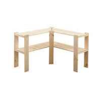 ECKREGAL WOODLAND 64x85x30cm Fachlast 120kg 2 Fachboden Kiefernholz Natur - Naturfarben, Holz (85/64/30cm) - PROREGAL
