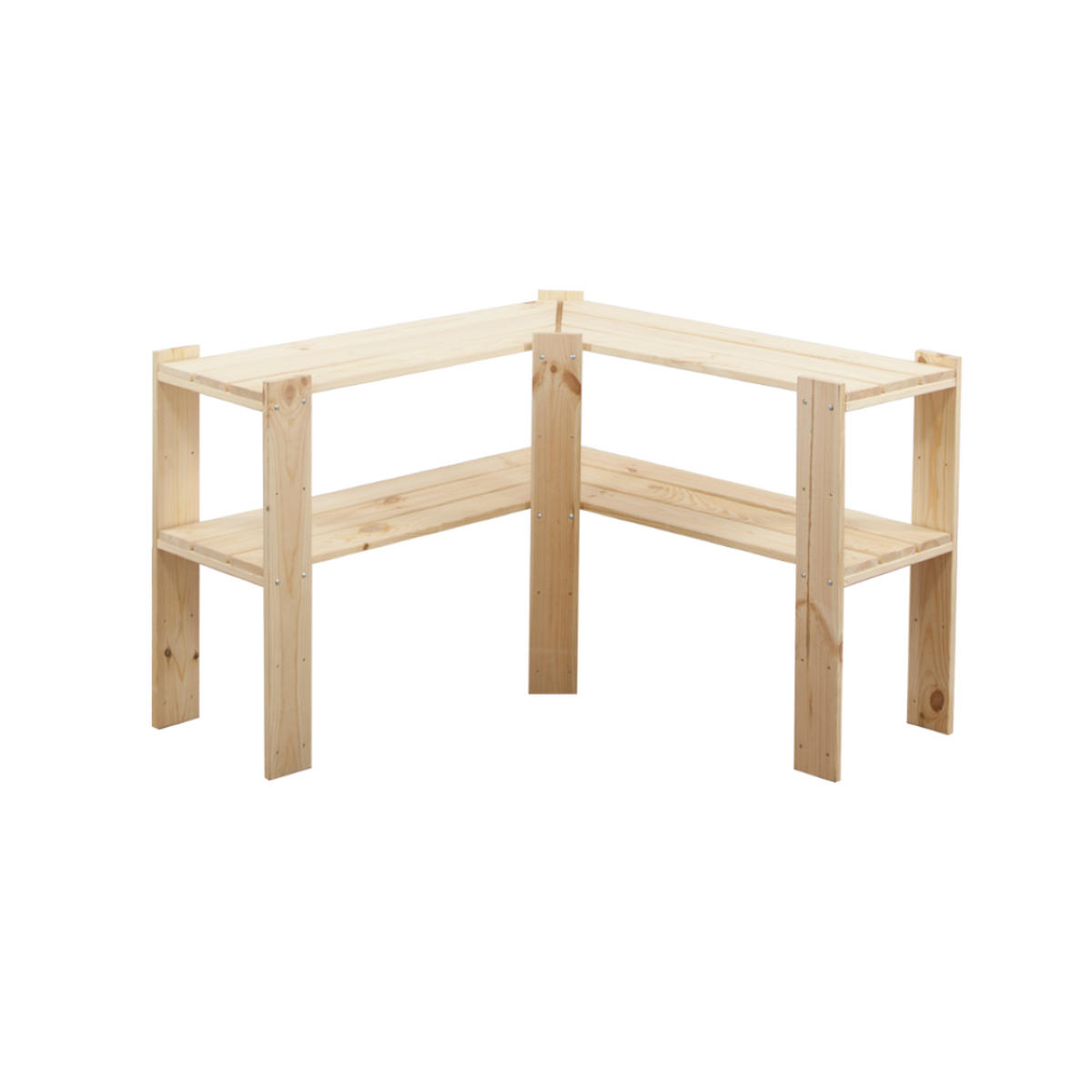 ECKREGAL WOODLAND 64x85x30cm Fachlast 120kg 2 Fachboden Kiefernholz Natur - Naturfarben, Holz (85/64/30cm) - PROREGAL