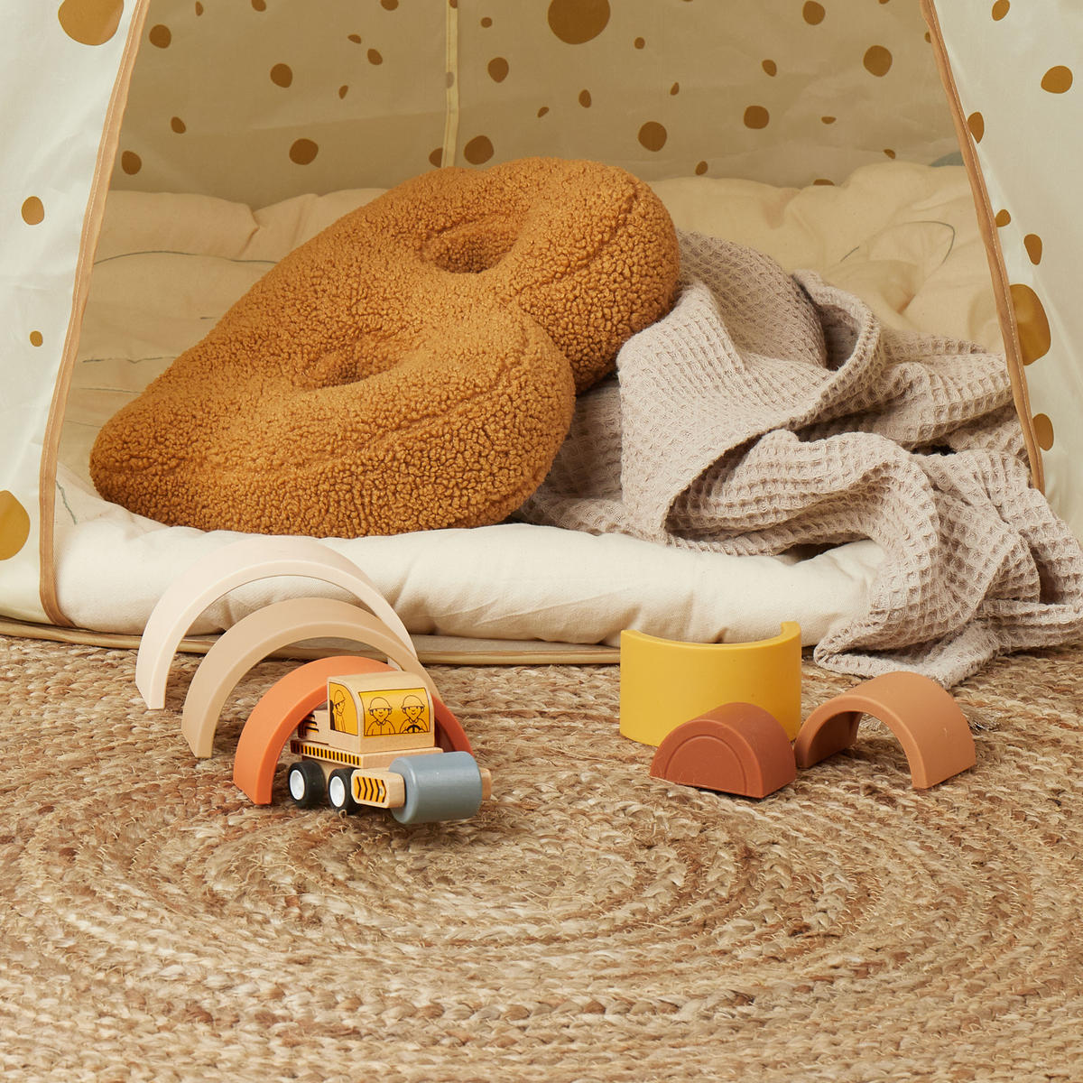 SILIKON-MOTORIKSPIELZEUG Baby Regenbogen - Multicolor, Kunststoff (50/140cm) - Bieco Spielwaren