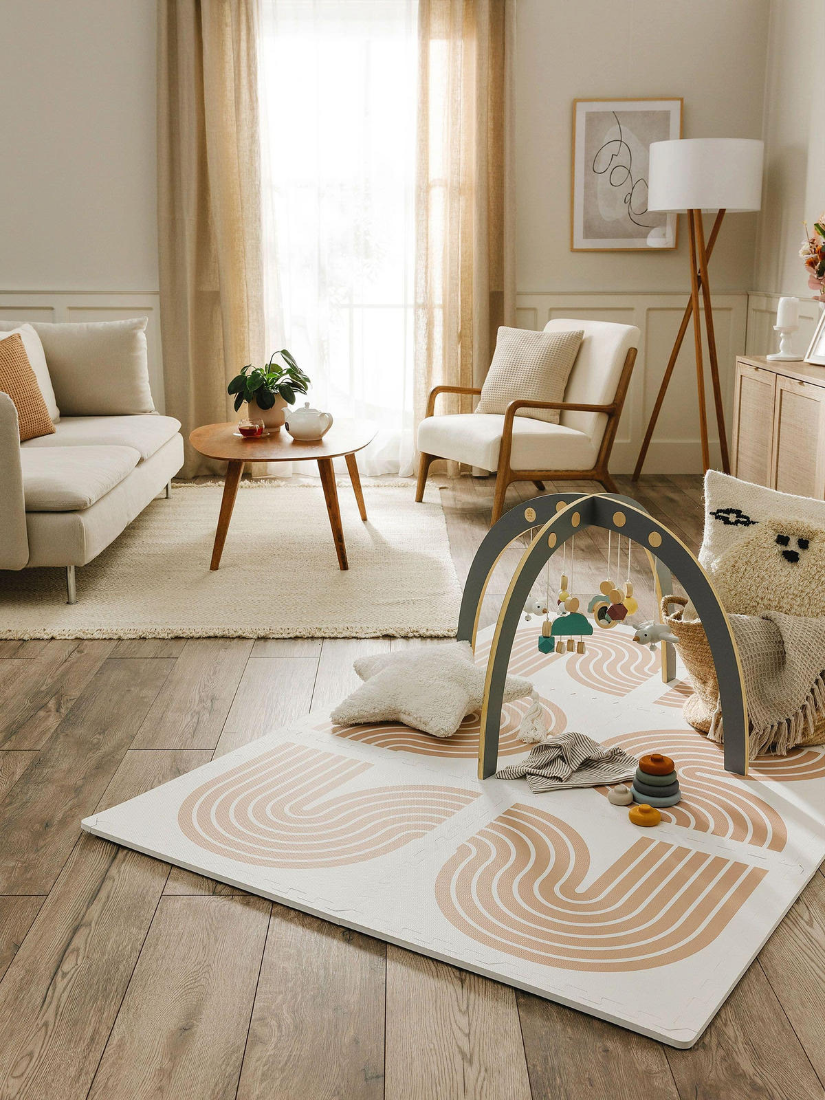 SPIELMATTE Archie Beige 120x180 cm - Beige, Textil (120/180cm) - Lytte