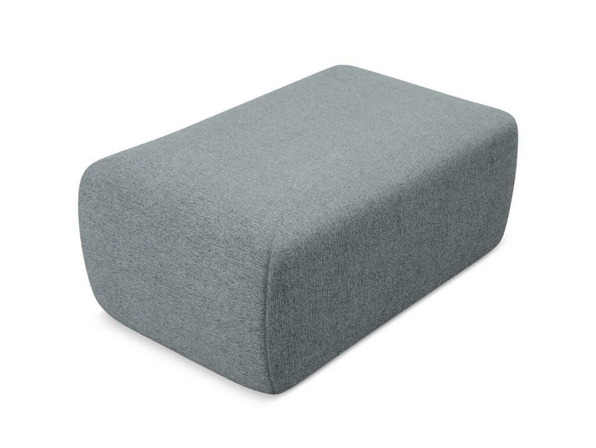POUF Chenille Stoff Blau - Blau/Blaugrau, Kunststoff/Textil (102/40/62cm) - Makamii