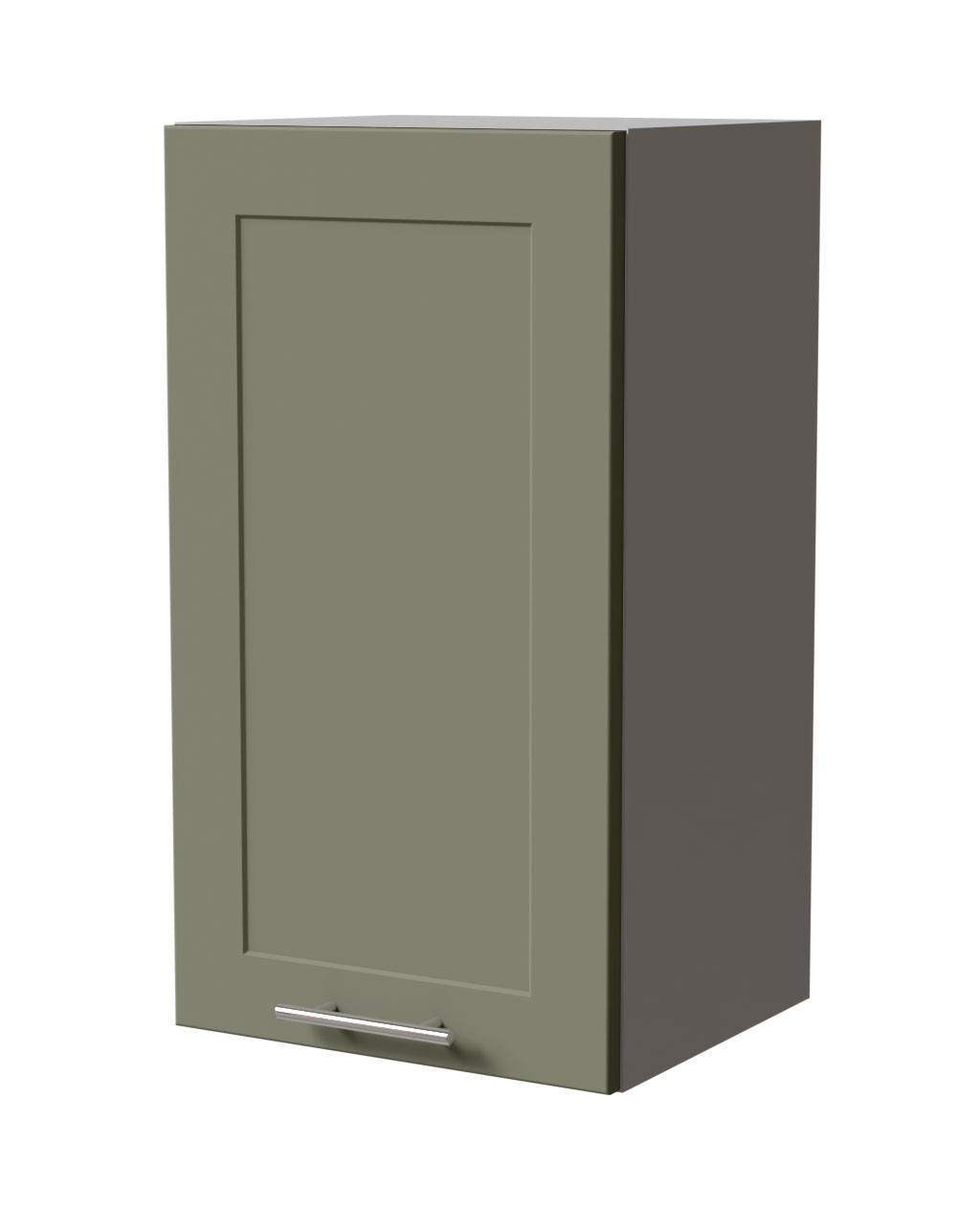 HÄNGESCHRANK Oslo W2/40 Grau / Reed Green Matt 40 / 32,5 / 72cm - Grau/Grün, Holz/Holzwerkstoff (40/72/32.5cm) - Feldmann-Wohnen