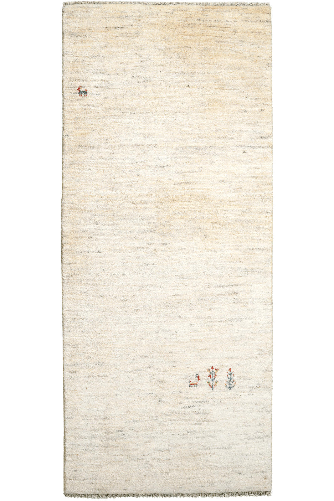 GABBEH-TEPPICH handgeknüpft Beige 207/88 cm Schurwolle - Beige, Textil (88/207cm) - Looma