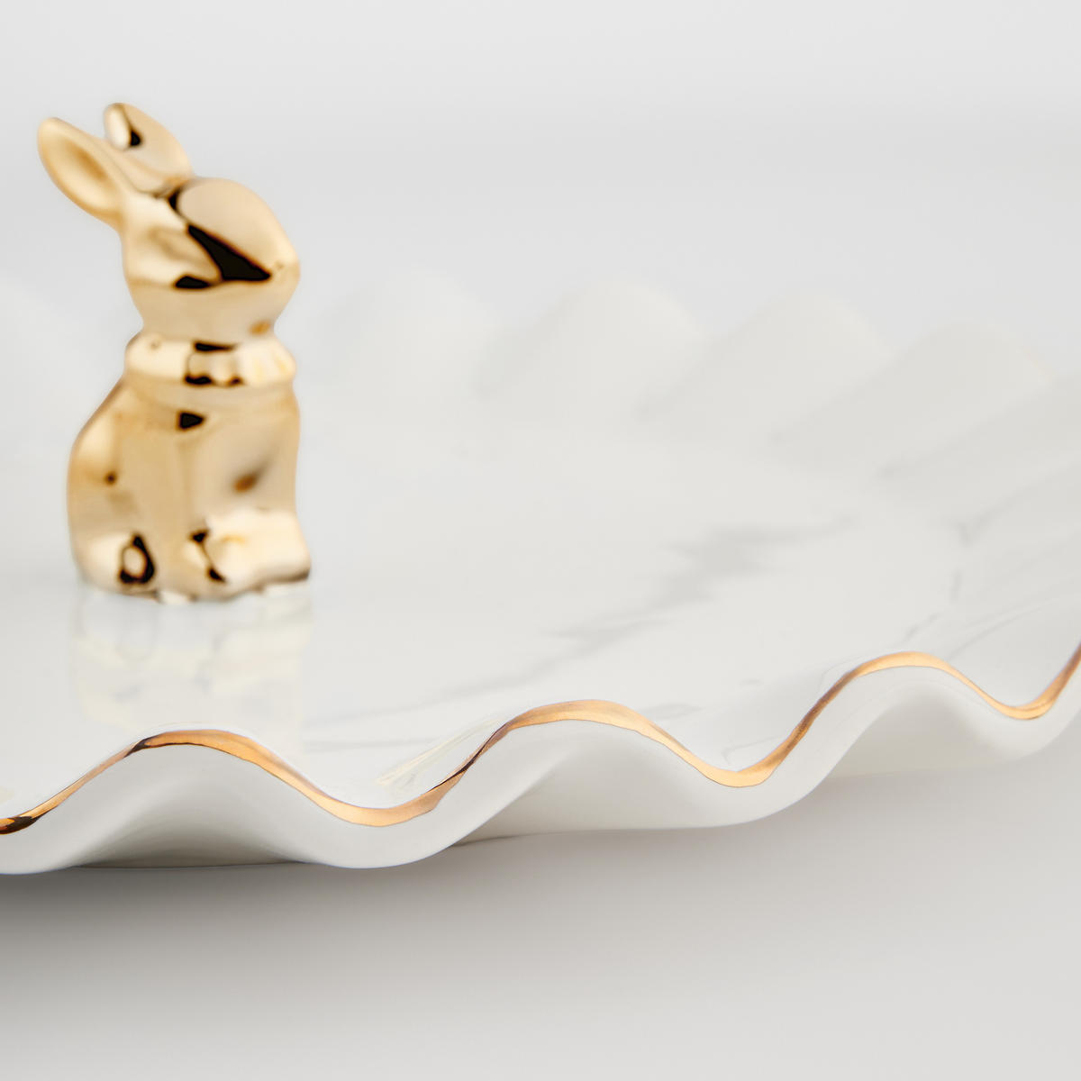 SERVIERTELLER Wonderland - Weiß, Stein (25/10/25cm) - home&you