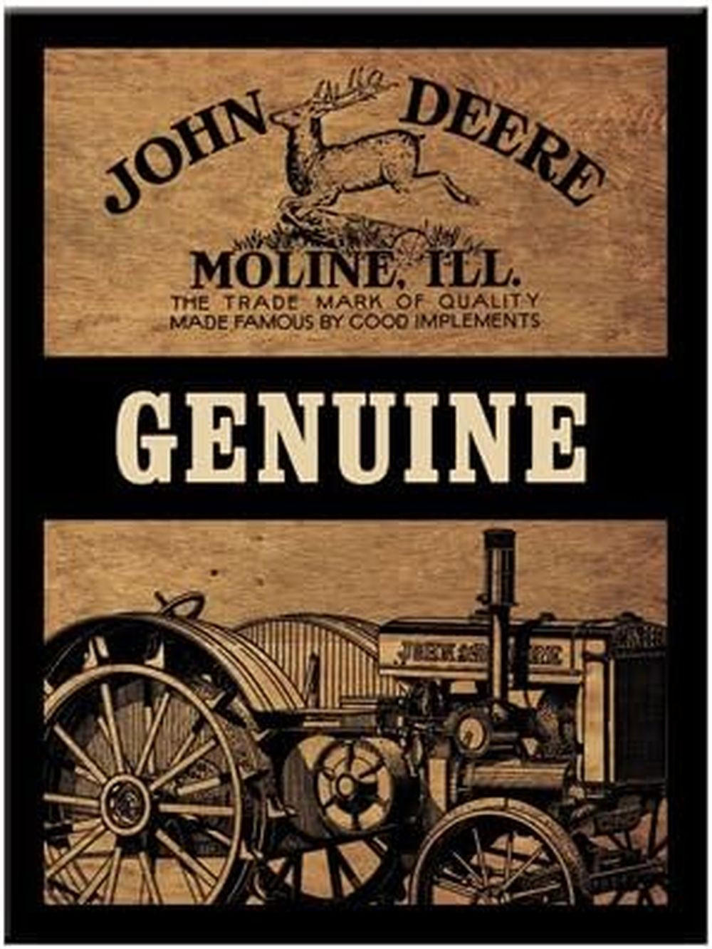 MAGNET 6/8 cm John Deere GENUINE - Multicolor, Metall (6/8/0.1cm) - Nostalgic-Art