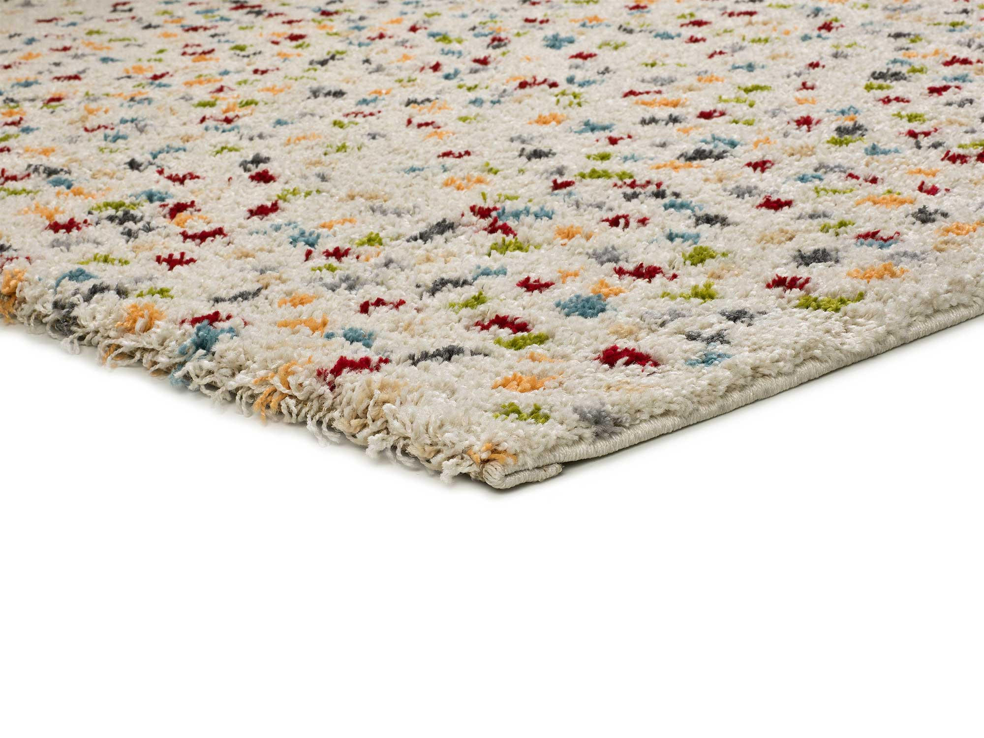 Thumbnail - Atticgo Hochflorteppich, Mehrfarbig, Weiß, Textil, Grafikmuster, Rechteckig, 160x230 cm, Oeko-Tex® Standard 100, in vers...