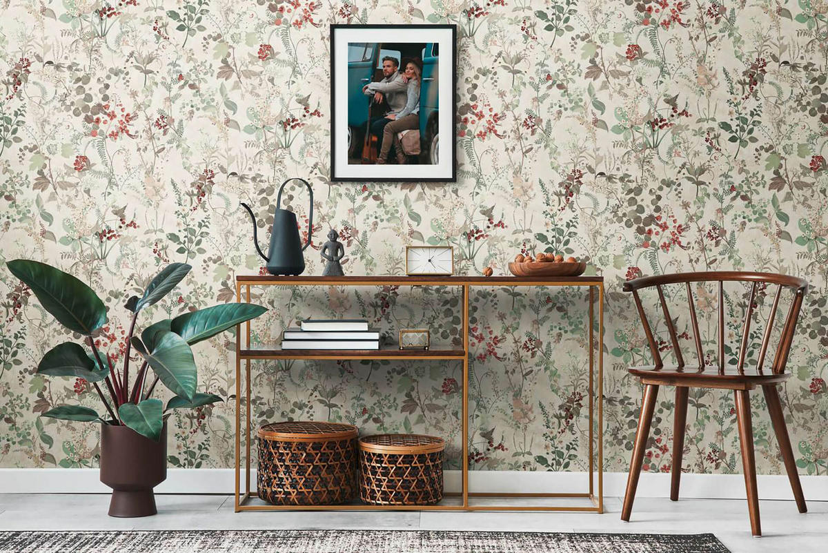 VLIESTAPETE Weiß 53/1005 cm - Grün, Textil (53/1cm) - KUNSTLOFT
