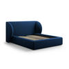 BETT mit Bettkasten und Kopfteil Miley aus Samt königsblau 200x200cm - Blau, Textil (200/200cm) - Micadoni
