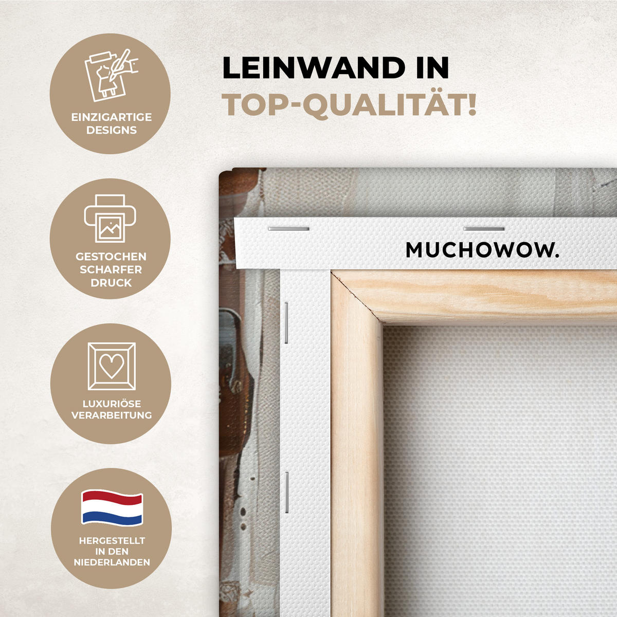 LEINWANDBILD Frau - Lackierung - Porträt - Modern Wandbilder 80x60 cm - Altrosa, Textil (80/60cm) - MuchoWow