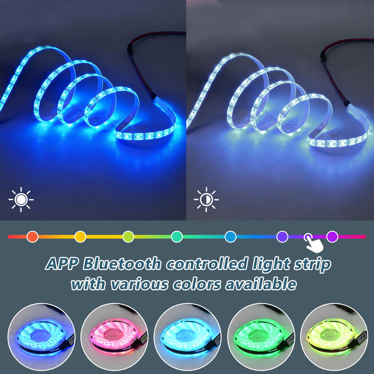 COUCHTISCH 100/50/35 cm Weiß aus Glas und Holzwerkstoff mit LED-Beleuchtung und 2 Schubladen - Weiß, Glas (100/50/35cm) - OKWISH