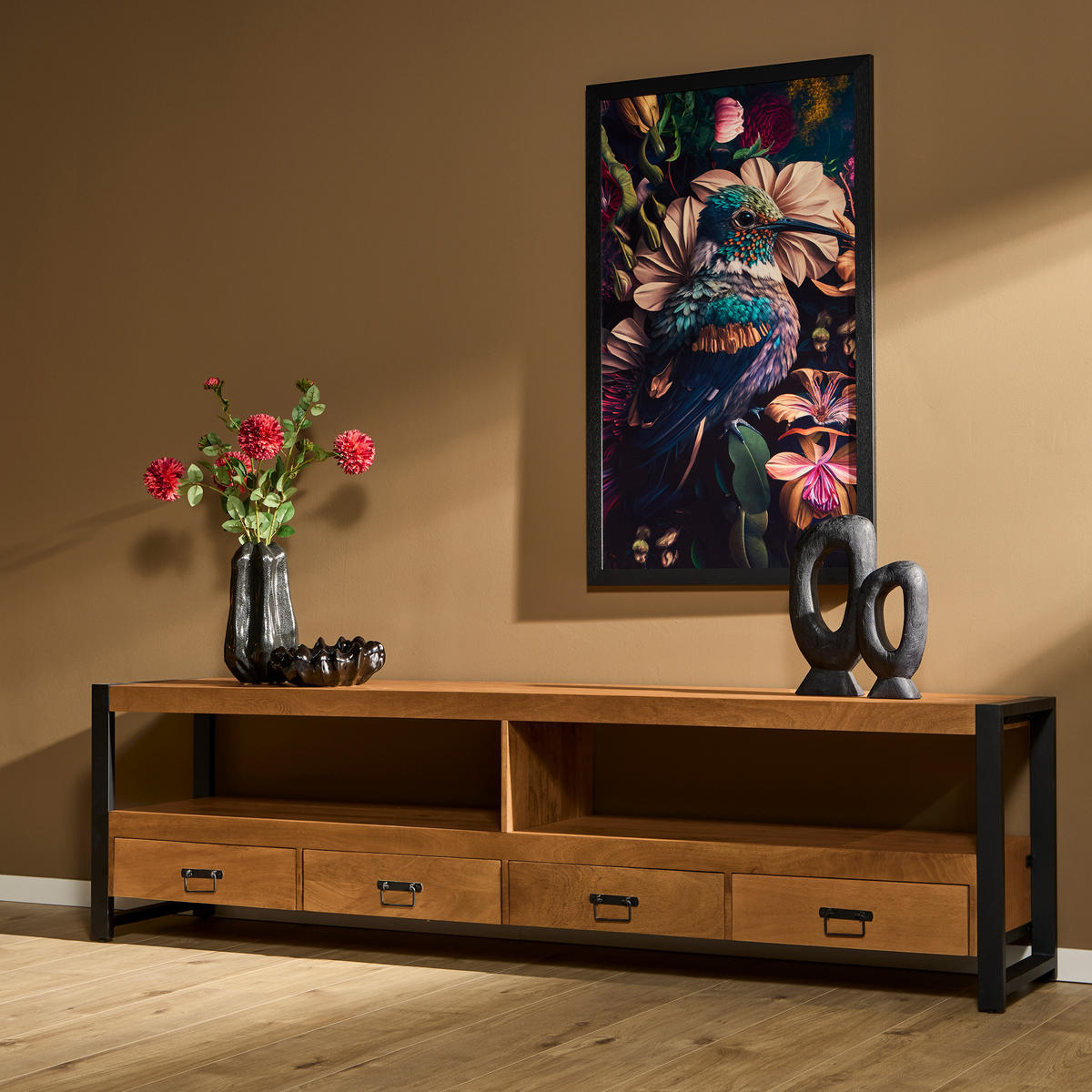 TV-MÖBEL Boaz Braun 45/220/60 cm - Braun, Holz (220/60/45cm) - Starfurn