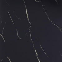 WANDPANEELE 1.8m²/10-TLG. Wasserdicht Selbstklebend Marmormuster Schwarz - Schwarz, Kunststoff (30/60/0.2cm) - Livingandhome