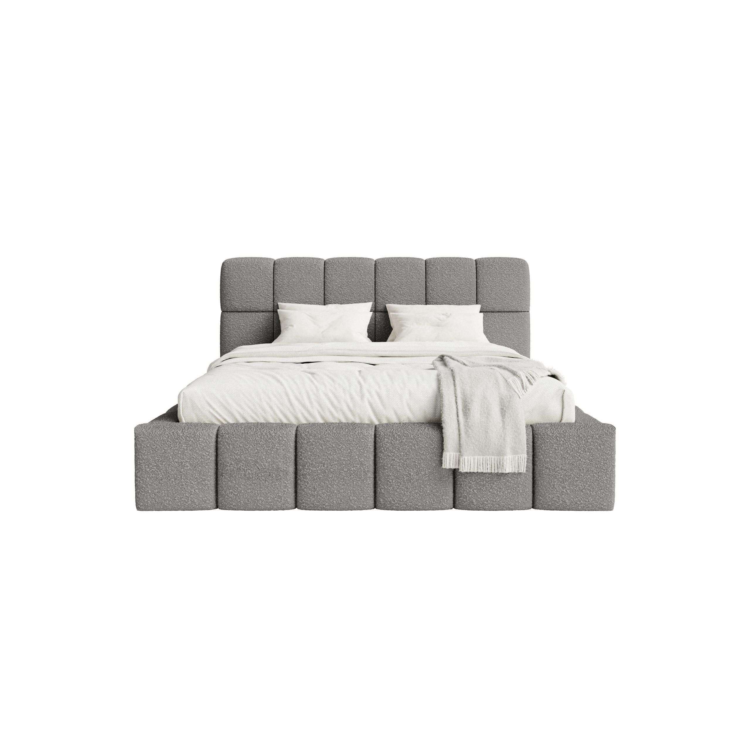 POLSTERBETT Lund 180x200 cm, Anthrazit - Anthrazit, Textil (180/200cm) - Fedve