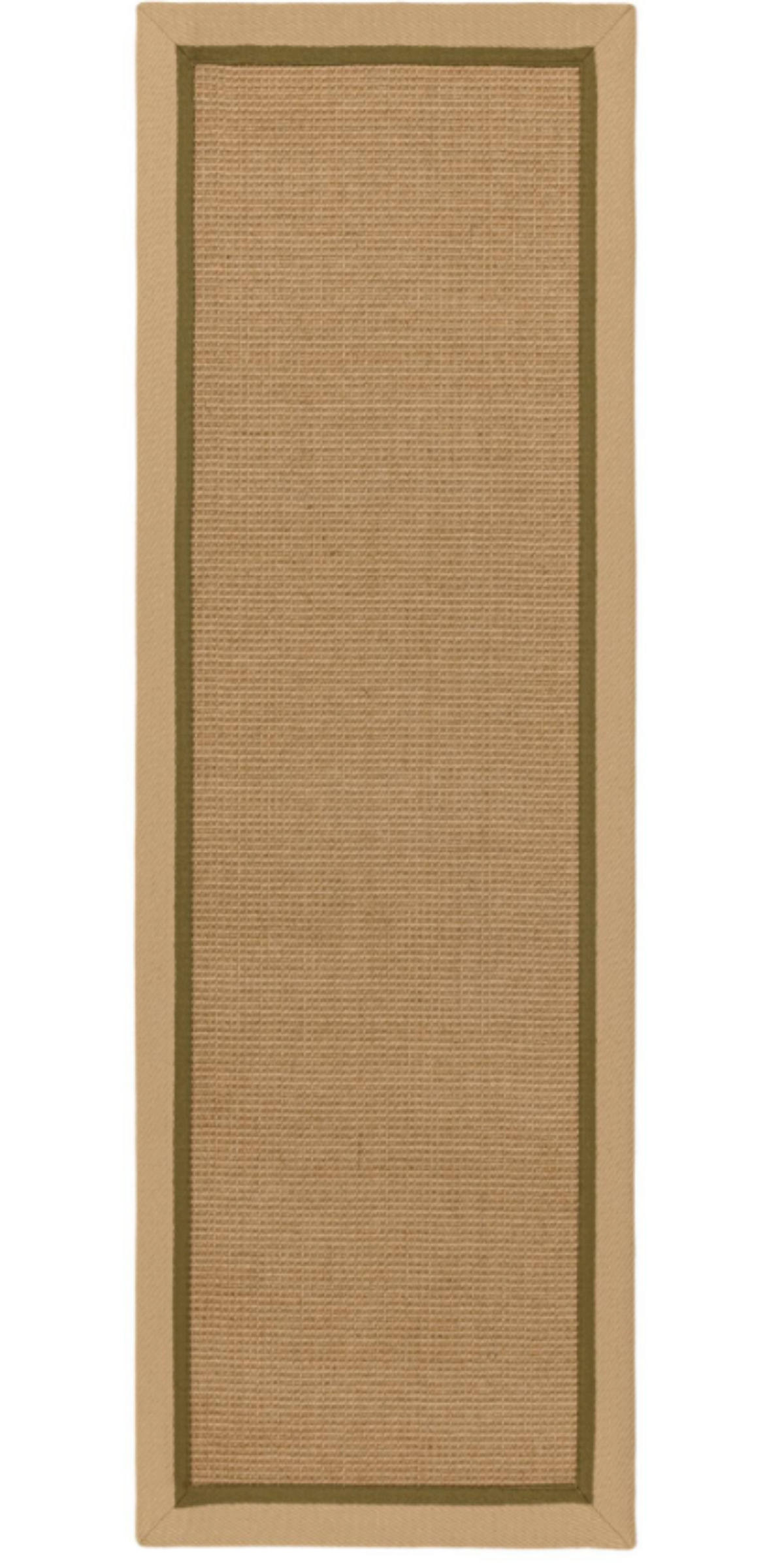 TEPPICH modern Wohn-/Schlafzimmer Naturfaser DORO Grün 40x120 cm - Grün, Naturmaterialien (40/120cm) - Novatrend