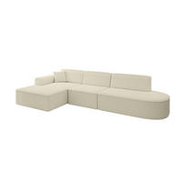 ECKSOFA Ottomane Links IREA-L2-v3 - 327x165x77 cm Beige - Creme, Holzwerkstoff/Textil (327/165cm) - ALTDECOR