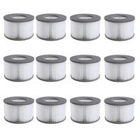 FILTERKARTUSCHEN 12er Set für aufblasbare Whirlpools Ø 11 cm x 8 cm - Multicolor, Kunststoff (11/8/11cm)
