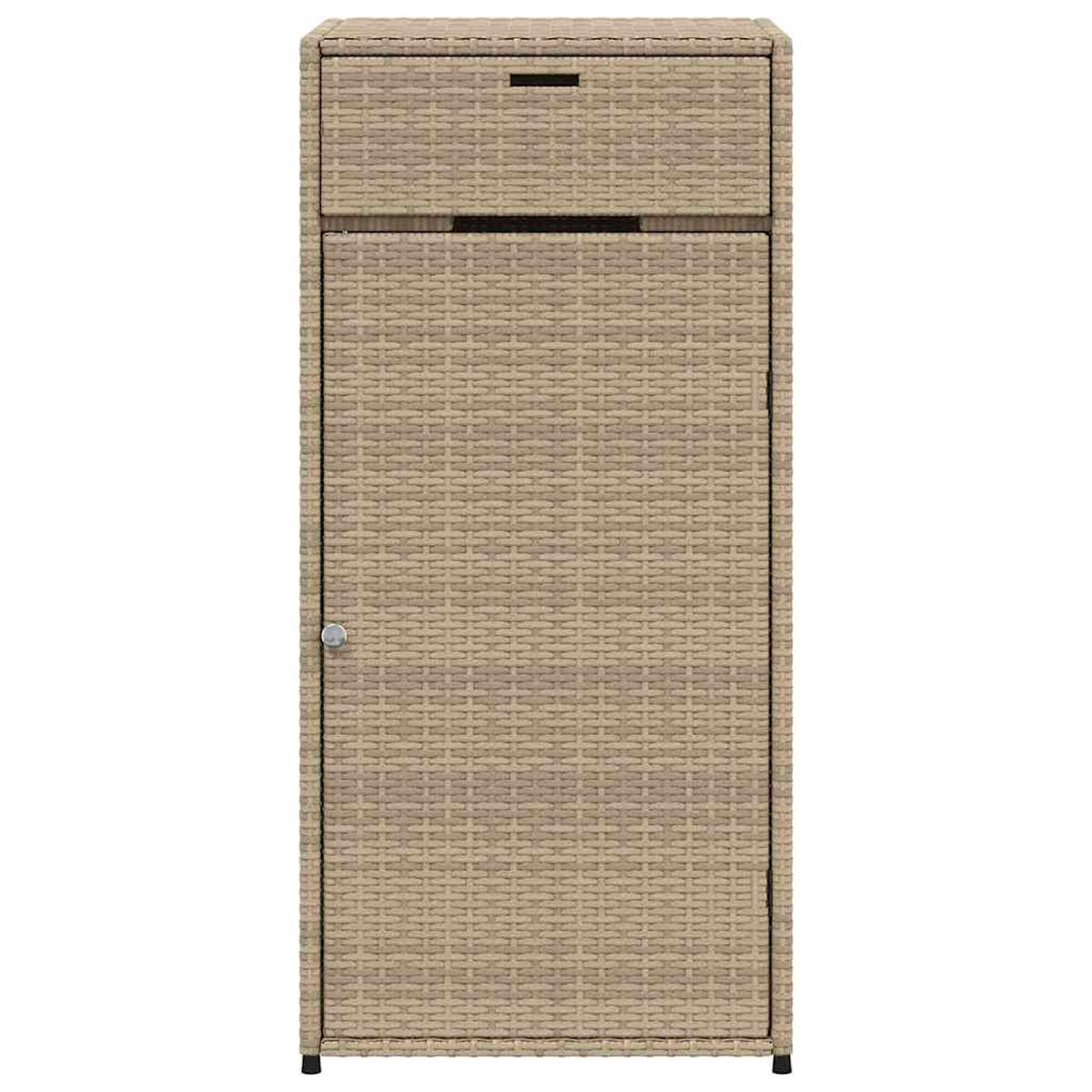 GARTENSCHRANK Beige 55/55/111 Cm Poly Rattan - Beige, Kunststoff (55/111/55cm) - vidaXL