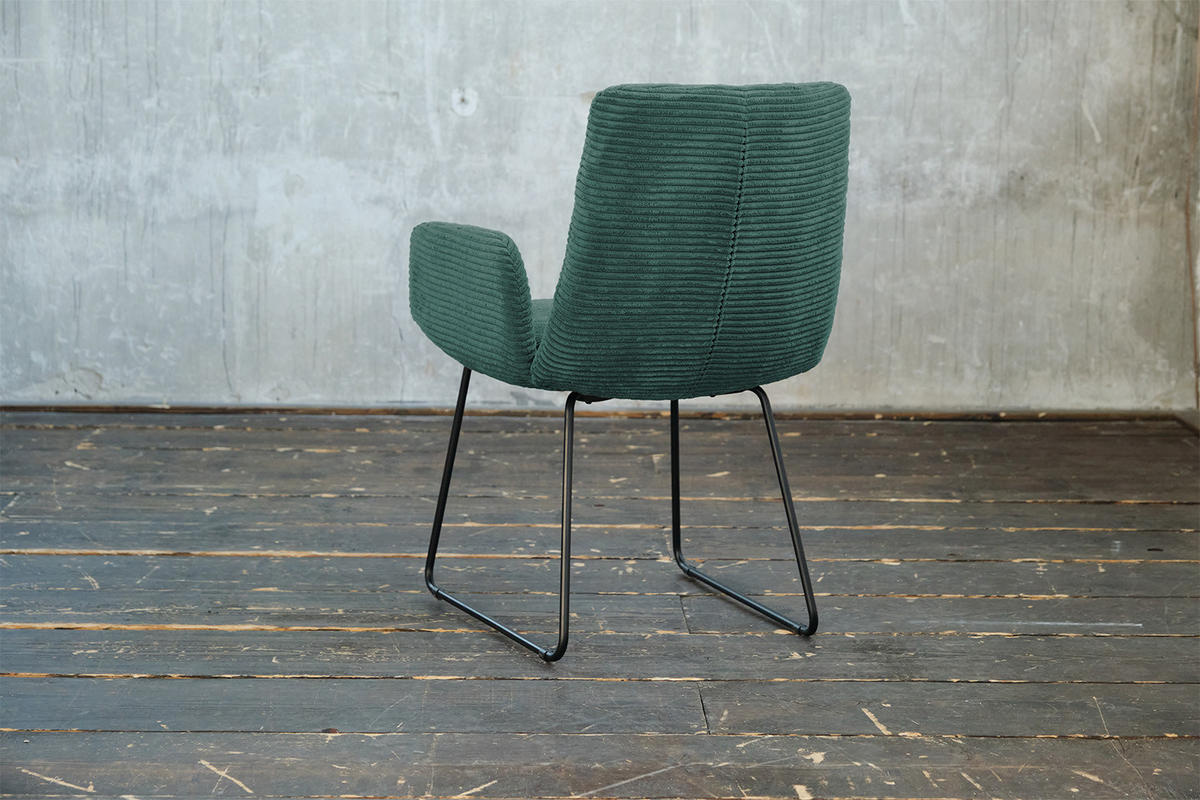 STUHL NEW CHARME Smaragdgrün Cord - Smaragdgrün, Textil (59/87/66cm) - KAWOLA
