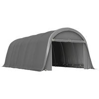 CARPORT DE-12720 360/720/270 cm UPF50+ mit Seitenwänden Dunkelgrau - Dunkelgrau, Metall (360/270/720cm) - ComfortXL