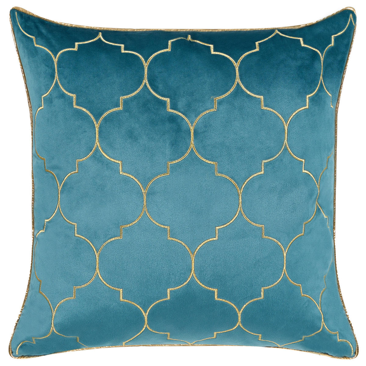 DEKOKISSEN 2er-Set Blau 45/45 cm Alyssum - Blau, Textil (45/45cm) - Beliani