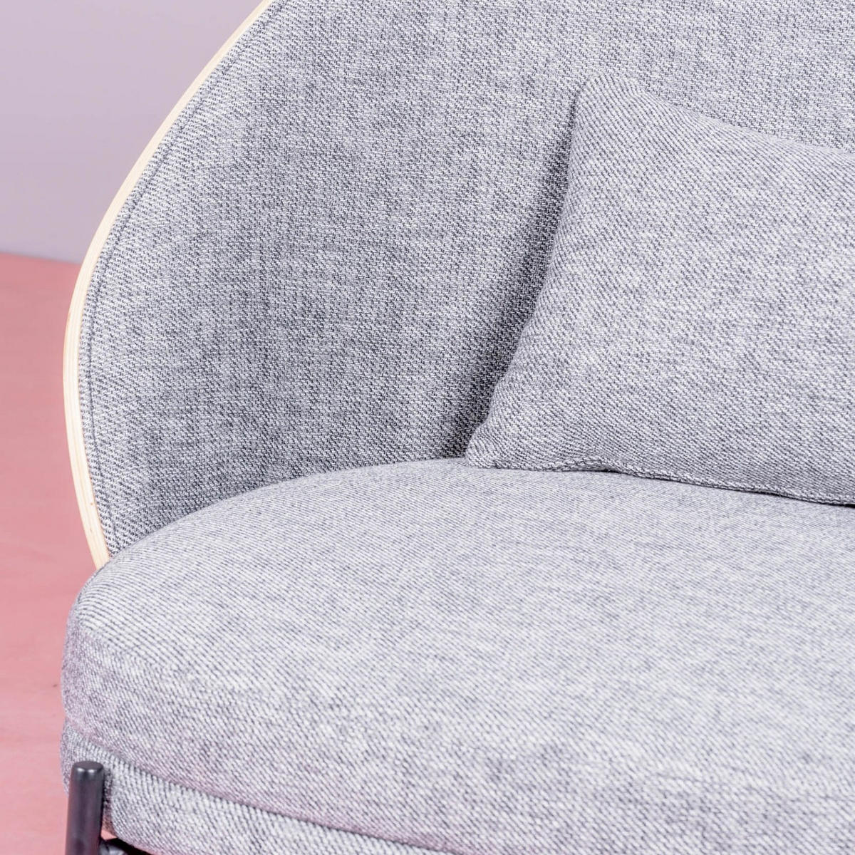 SESSEL Baumwolle Grau - Grau, Holz (78/81/59cm) - Nest Dream