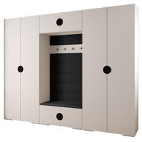 GARDEROBEN-SET 236,7/300/47 - Schwarz/Weiß, Holz/Metall (300/236.7/47cm) - Abiks Möbel