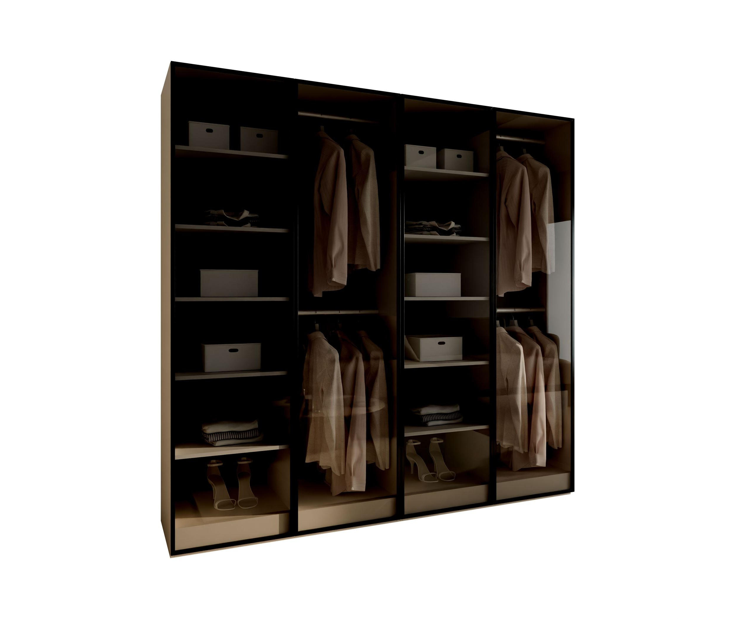 Lookway Kleiderschrank Kaschmir, Schwarz 202x200x49 cm