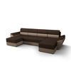 ECKSOFA REBIU2 RAINBOW 20+05 mit Schlaffunktion - Braun, Textil (326/86/140cm) - Bedante