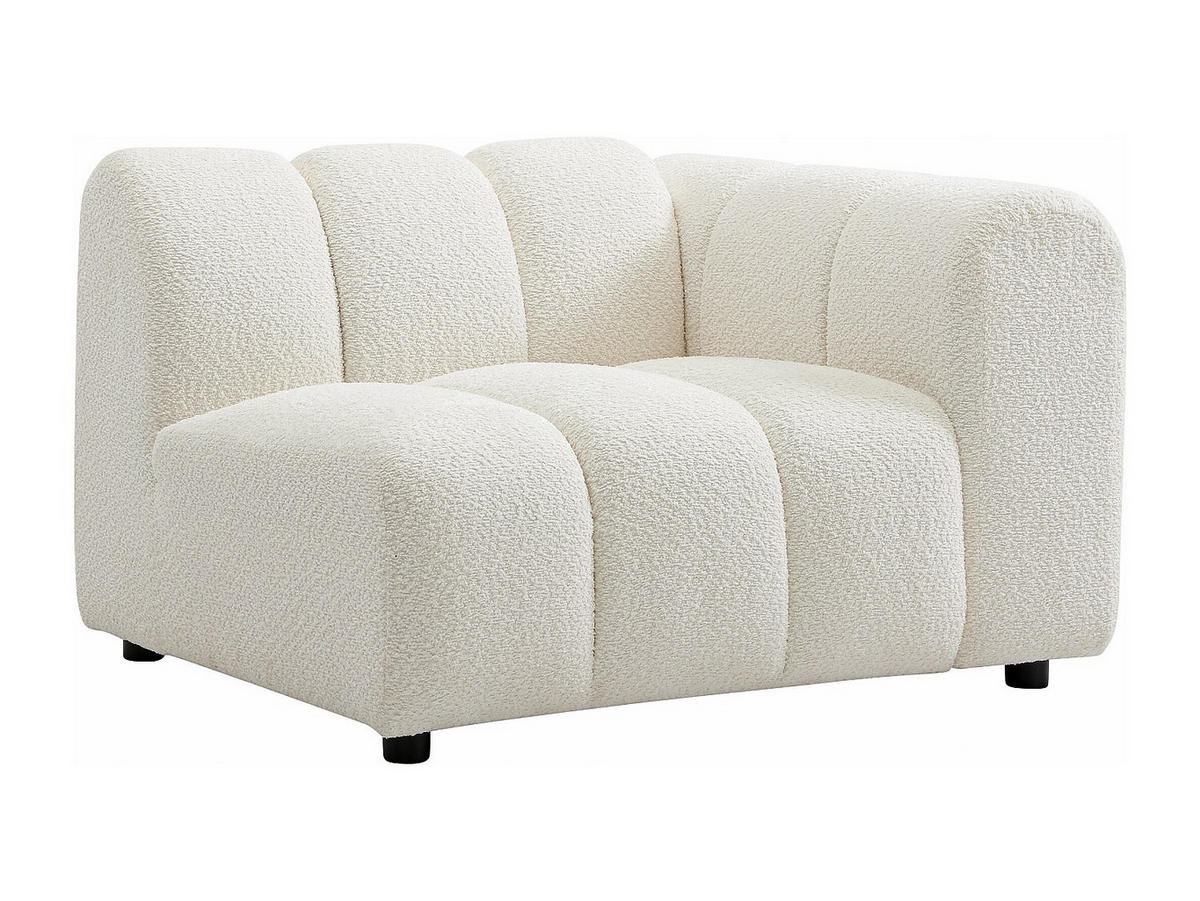 SESSEL mit gerader Rückenlehne - 1 Person - stoff - gebrochenes weiß Jutini - Weiß, Kunststoff/Textil (116/72/98cm) - Vente-Unique